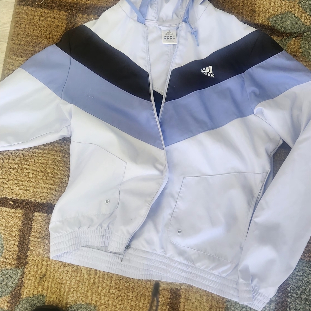 Addidas womens windbreaker , light jacket womens medium, purple and lavender